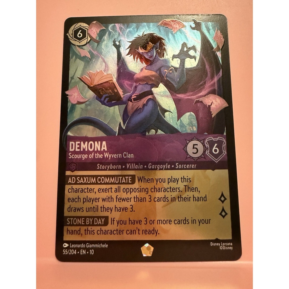 Disney Lorcana Demona Scourge of the Wyvern Clan #55/204 Set 10 Foil